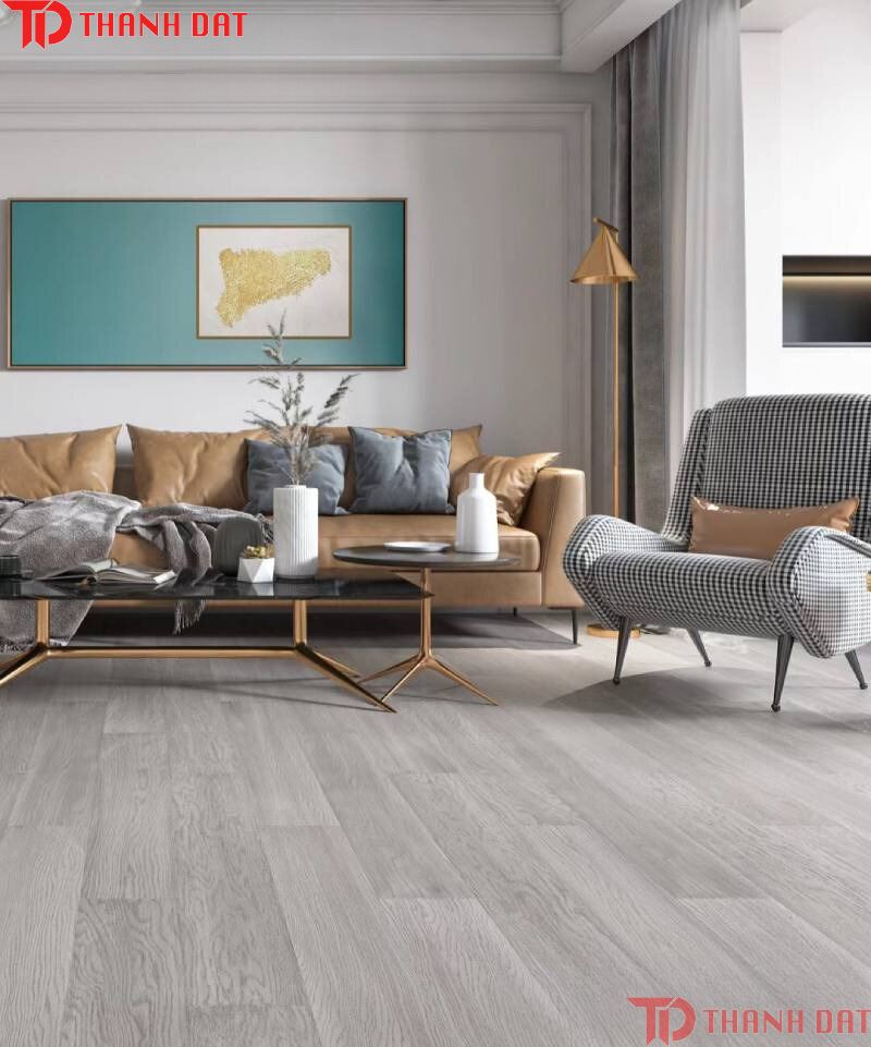 Sự kết hợp hài hòa giữa xám, nâu và xanh