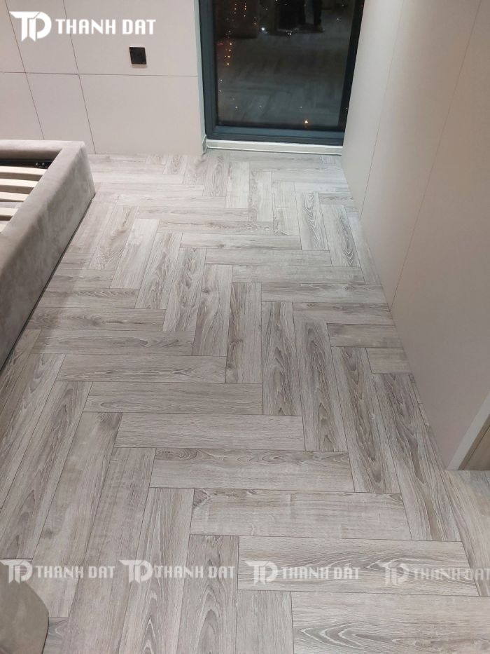 Sàn xương cá Châu Âu màu xám