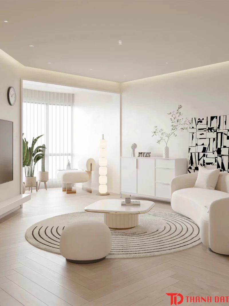 Sàn gỗ tone sáng thanh lịch